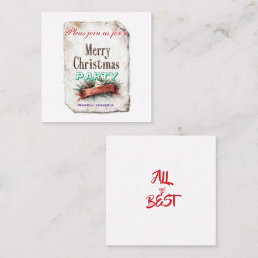 christmas invitations cards ノートカード (正面/裏面)