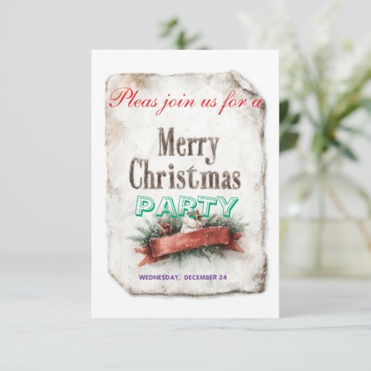christmas invitations cards 出欠カード (スタンド正面)