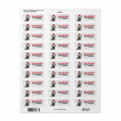 Christmas Irish Wolfhound Dog Holiday Address ラベル (フルシート)