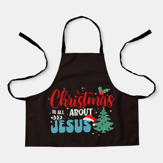 Christmas Is All About Jesus-43687 エプロン (正面)