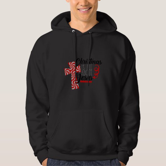 Christmas Is All About Jesus Love Christian Xmas T パーカ (正面)