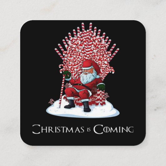 Christmas is coming スクエア名刺 (裏面)