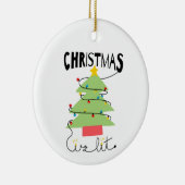 Christmas Is Lit Ceramic Circle Ornament セラミックオーナメント (右)