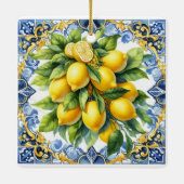 Christmas Italian Lemons Ornament セラミックオーナメント (裏面)
