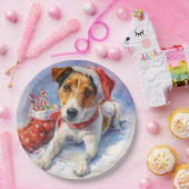  Christmas Jack Russell Paper Plate ペーパープレート (パーティー)