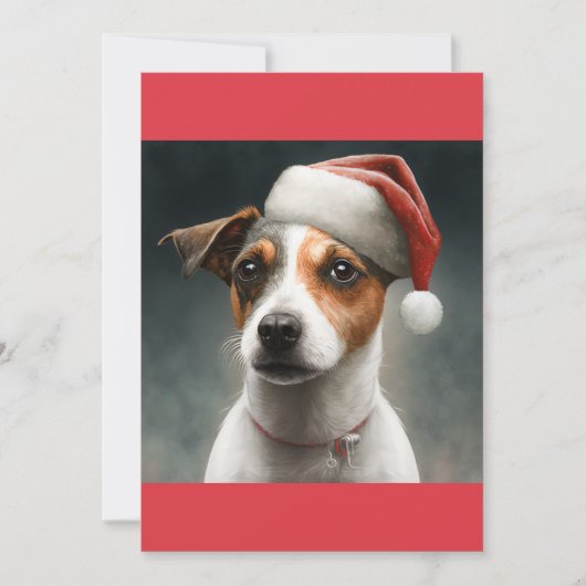 Christmas Jack Russell、Santa Jack Russell Tシャツ シーズンカード (正面)