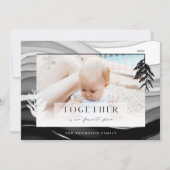 Christmas Japandi Familyミニマル Photoで一緒に シーズンカード (正面)