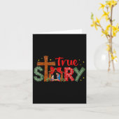 Christmas Jesus Cross Religious Christian Xmas Tru カード (黄色い花)