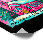 Christmas Jesus Oh Come Let Us Adore Him Funny Chr ポスター (角)