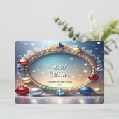 Christmas Jewel Frame Holiday Card シーズンカード (スタンド正面)