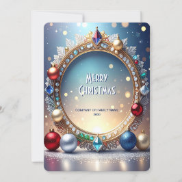 Christmas Jewel Frame Holiday Card シーズンカード