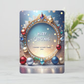 Christmas Jewel Frame Holiday Card シーズンカード (スタンド正面)