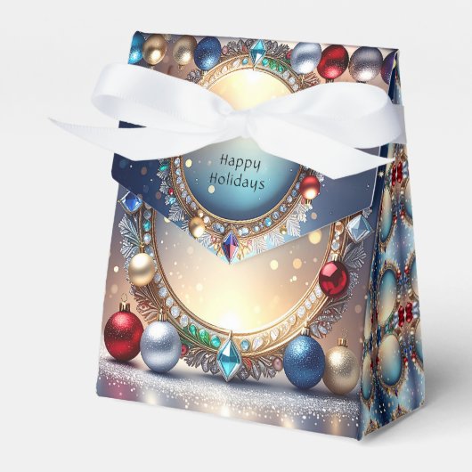 Christmas Jewel Frame Holiday Gift Box フェイバーボックス (正面サイド)