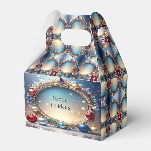 Christmas Jewel Frame Holiday Gift Box フェイバーボックス (正面サイド)