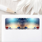 Christmas Jewel Frame Return Address Label ラベル (インサイチュ)