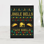 Christmas Jingle Bells Taco Shells Fun Ugly Xmas  カード (正面)
