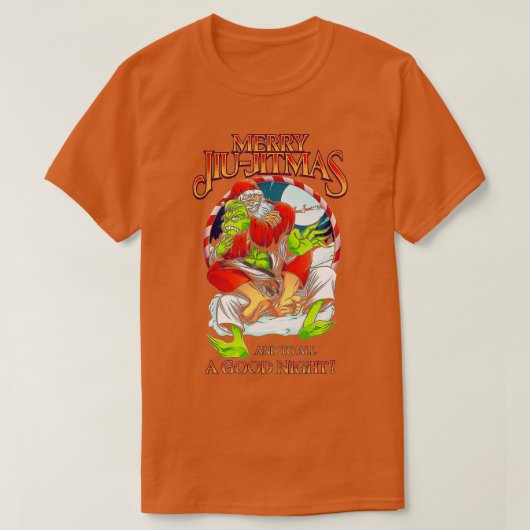 Christmas Jiu Jitsu Merry Jiu jitmas  Tシャツ (デザイン正面)