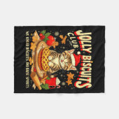 Christmas Jolly Biscuits Club Cute Cat Lovers Baki フリースブランケット (正面(横))