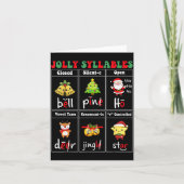 Christmas Jolly Syllables Teacher Students Funny S カード (正面)