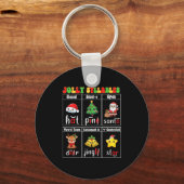 Christmas Jolly Syllables Teacher Students Funny S キーホルダー (正面)