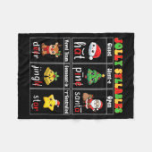 Christmas Jolly Syllables Teacher Students Funny S フリースブランケット (正面(横))