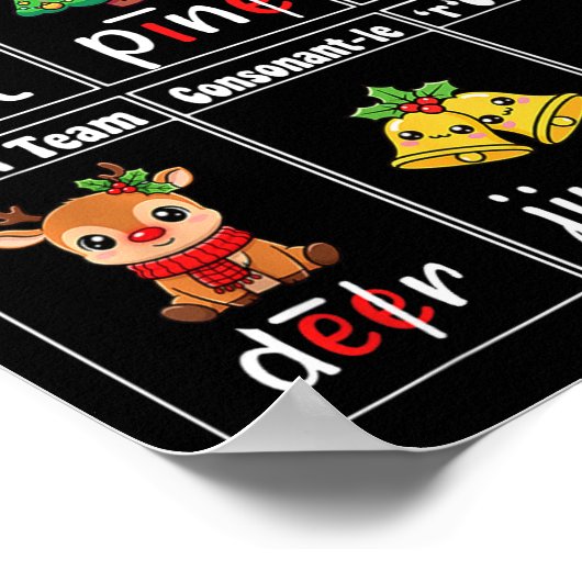 Christmas Jolly Syllables Teacher Students Funny S ポスター (角)