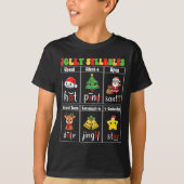 Christmas Jolly Syllables Teacher Students Funny S Tシャツ (正面)