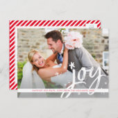 CHRISTMAS JOYオーバーレイモダンフォトスクリプ書ト シーズンポストカード (正面/裏面)
