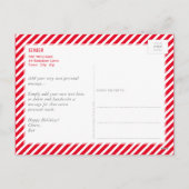 CHRISTMAS JOYオーバーレイモダンフォトスクリプ書ト シーズンポストカード (裏面)