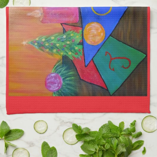 Christmas Joy キッチンタオル (折り畳み)