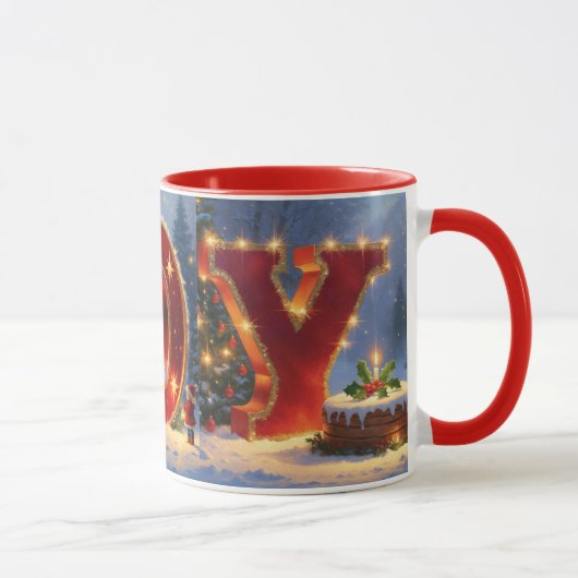 Christmas JOY Festive Holiday Coffee Mug マグカップ (右)