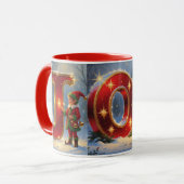 Christmas JOY Festive Holiday Coffee Mug マグカップ (正面左)