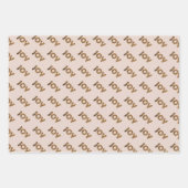 Christmas Joy Leopard Pattern ラッピングペーパーシート (正面)