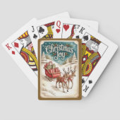 Christmas Joy Sleigh & Winter Scene トランプ (裏面)