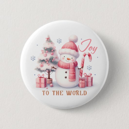 Christmas Joy to the World Button 缶バッジ (正面)