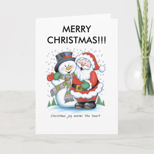 christmas_joy_warms_the_heart_santa_claus_frost… シーズンカード (正面)