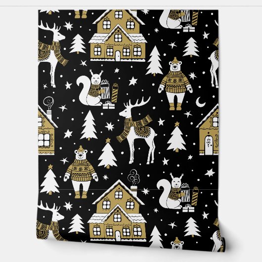 Christmas Joyful Night for Your Kid Room 壁紙 (ほどく)