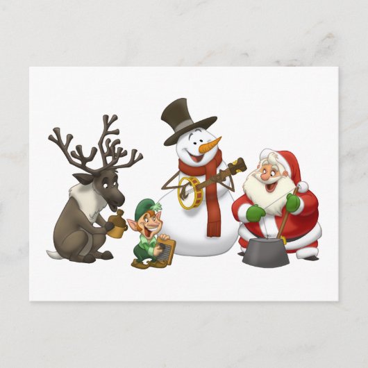 Christmas Jug Band Postcard シーズンポストカード (正面)