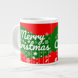 Christmas Jumbo Mug – White Ornaments  ジャンボコーヒーマグカップ
