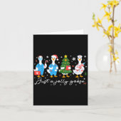 Christmas Just A Jolly Goose Nurse Cute Medical St カード (黄色い花)