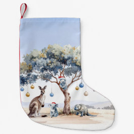 Christmas Kangaroo Koalas Platypus Gumtree Baubles スモールクリスマスストッキング