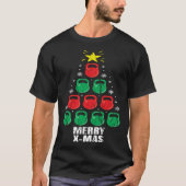 Christmas Kettlebells Tree Holiday  Workout Tシャツ (正面)