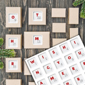 Christmas Keyboard Keys Alphabets Advent Calendar シール