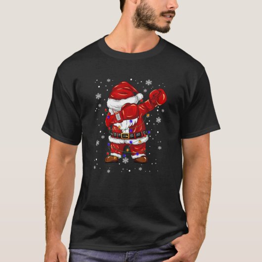 Christmas Kickboxing Santa Claus Merry Kick-Mas Me Tシャツ (正面)