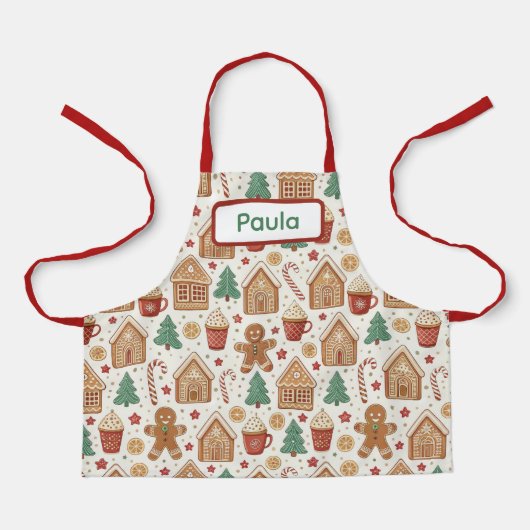 Christmas Kids Apron, Baking & Cooking Christmas エプロン (正面)