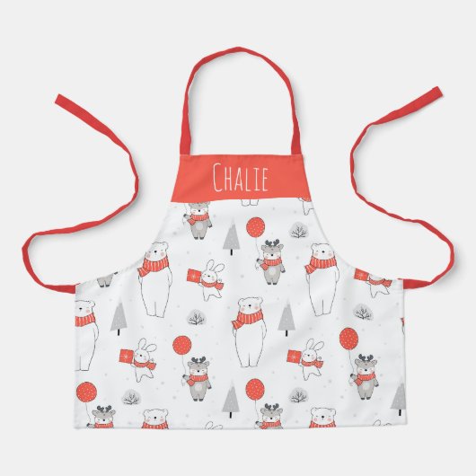 Christmas Kids Baking & Cooking Gift Apron エプロン (正面)