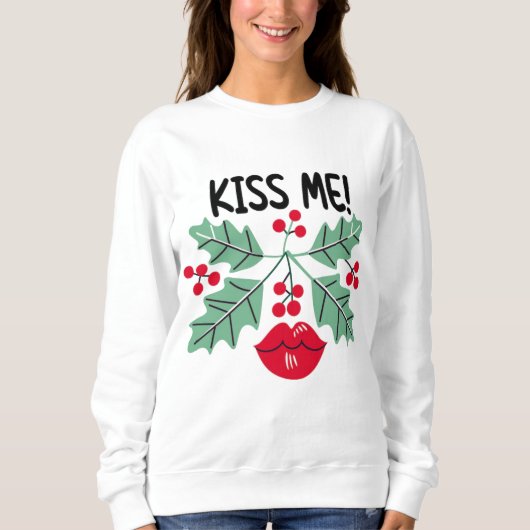 Christmas Kiss 2025 Funny Cool T-Shirt Gift スウェットシャツ (正面)