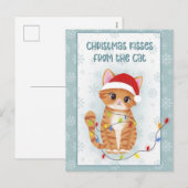 Christmas Kisses from the Cat シーズンポストカード (正面/裏面)