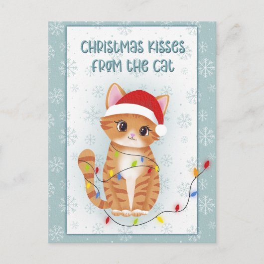 Christmas Kisses from the Cat シーズンポストカード (正面)
