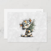 Christmas Kitten ポストカード (正面/裏面)